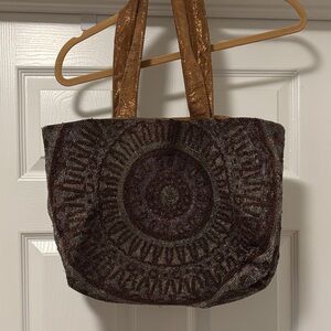 Tory Burch Beaded Tote with Circular Pattern